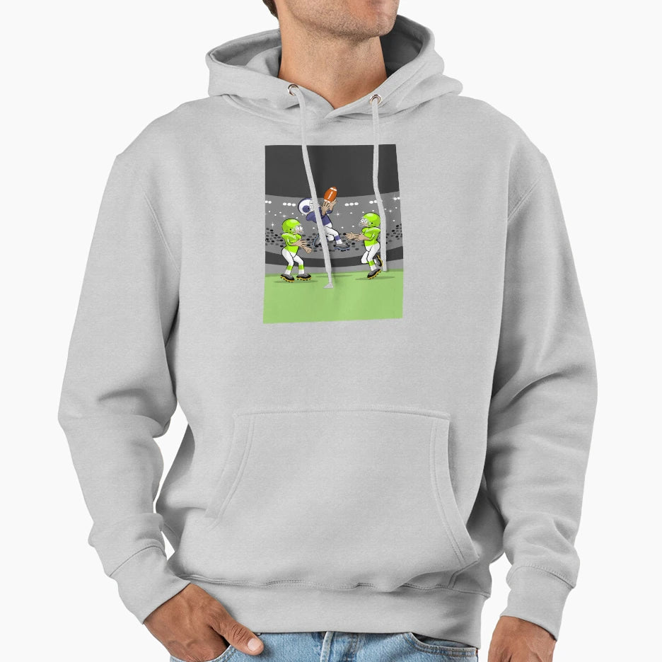Football Player Sensational Jump Hoodie - Aesthetic Graphic Unisex - T-Shirt, Sweatshirt, Hoodie
