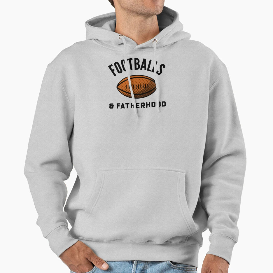 Footballs Fatherhood Hoodie - Custom Art Print for Adults - T-Shirt, Sweatshirt, Hoodie