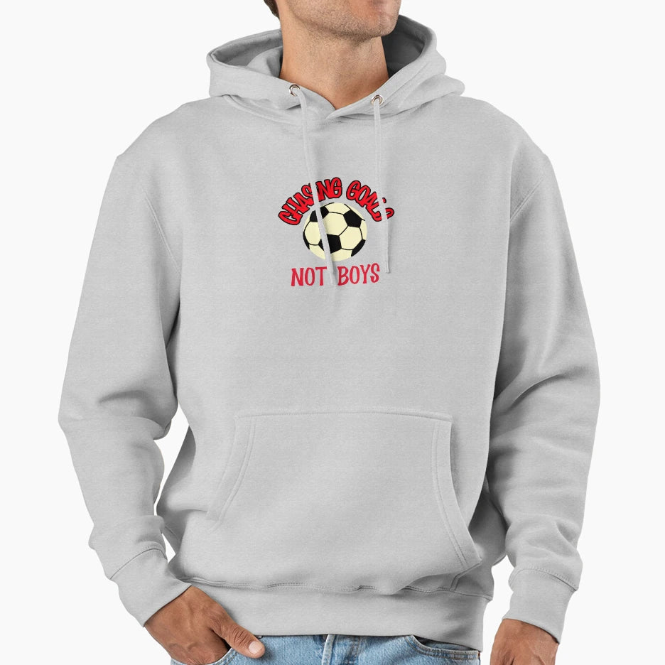 Chasing Goals Not Womens Soccer Hoodie - Custom Art Print Men Women - T-Shirt, Sweatshirt, Hoodie