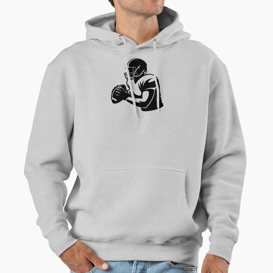 Quarterback Football Player Hoodie - Trendy Graphic Men Women - T-Shirt, Sweatshirt, Hoodie