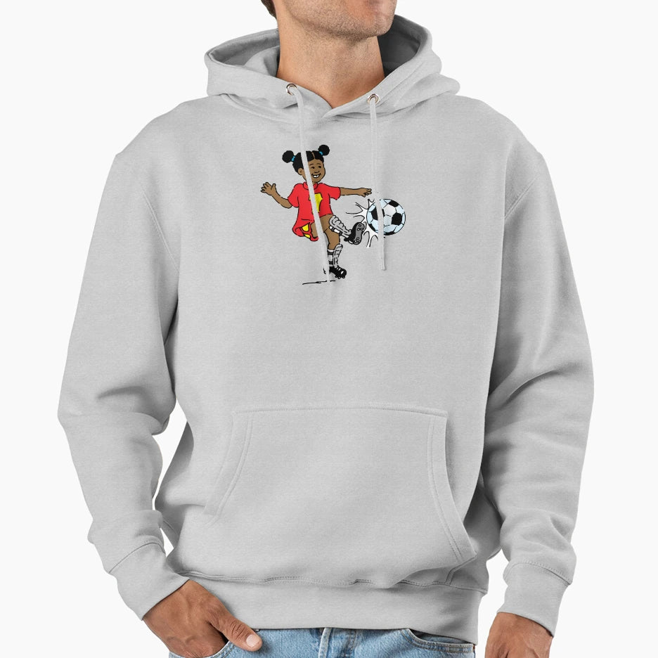 Playing Soccer Hoodie - Fun Novelty Design Unisex - T-Shirt, Sweatshirt, Hoodie
