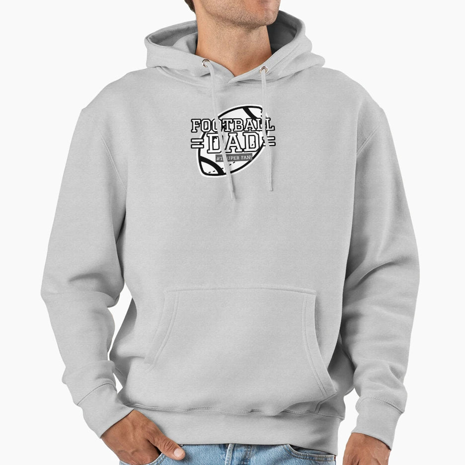 Football Dad 1 Super Fan Hoodie - Aesthetic Graphic for Adults - T-Shirt, Sweatshirt, Hoodie