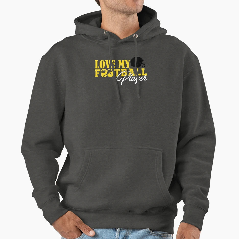 Love Football Player T-Shirt - Graphic Print Men Women - T-Shirt, Sweatshirt, Hoodie