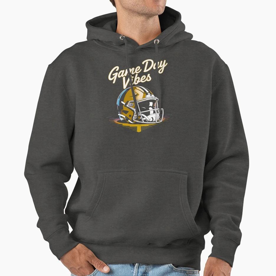 Game Day Vibes Football Hoodie - Minimalist Print for Adults - T-Shirt, Sweatshirt, Hoodie