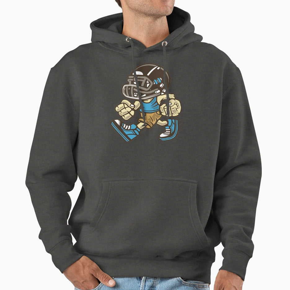 Football Player Hoodie - Aesthetic Graphic Unisex - T-Shirt, Sweatshirt, Hoodie
