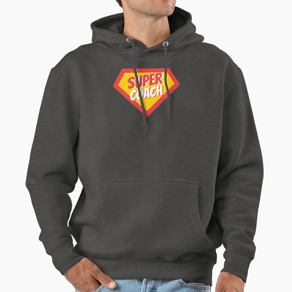 Coach Gifts Super Coach Hoodie - Graphic Print Unisex - T-Shirt, Sweatshirt, Hoodie