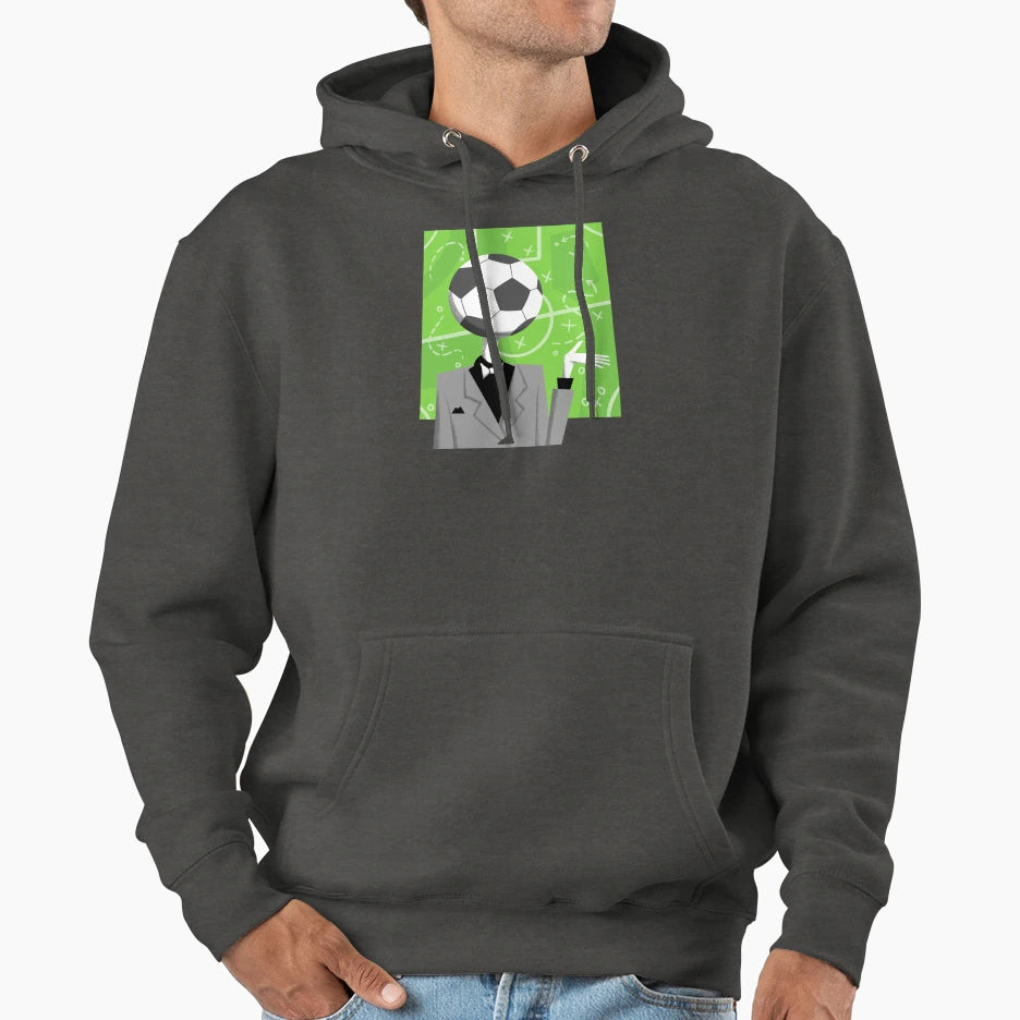 Football Head Hoodie - Casual Everyday Wear Men Women - T-Shirt, Sweatshirt, Hoodie