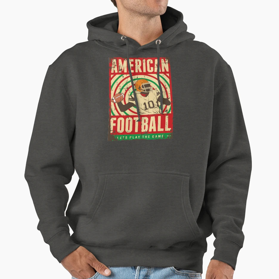American Football Player Hoodie - Streetwear Style for Adults - T-Shirt, Sweatshirt, Hoodie