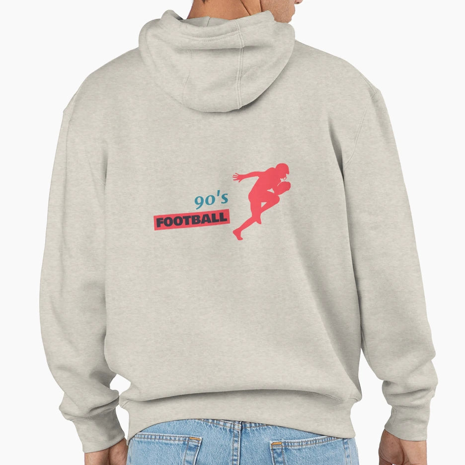 90S Football Heritage Hoodie - Graphic Print for Adults - T-Shirt, Sweatshirt, Hoodie