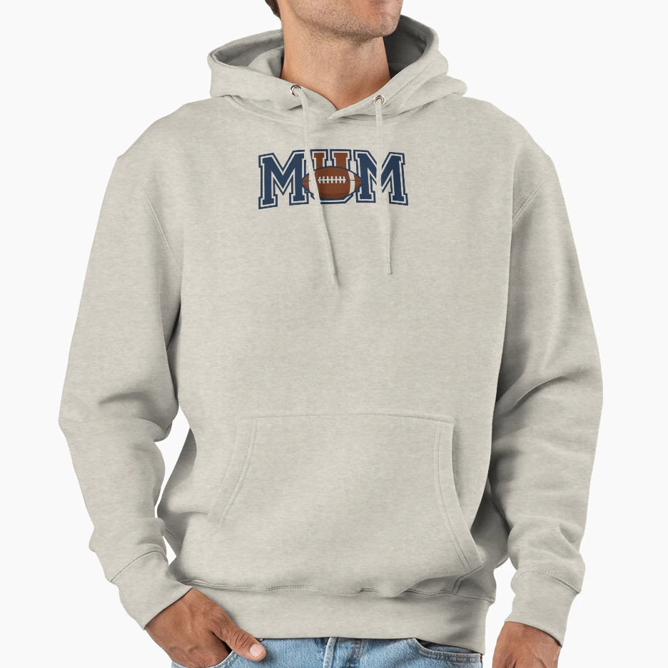 Custom American Football Sports Logo Hoodie - Unique Graphic Unisex - T-Shirt, Sweatshirt, Hoodie