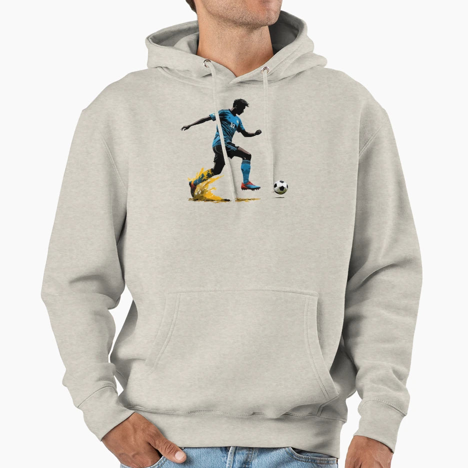 Stylish Blue Jersey Football Player Hoodie - Streetwear Style Unisex - T-Shirt, Sweatshirt, Hoodie