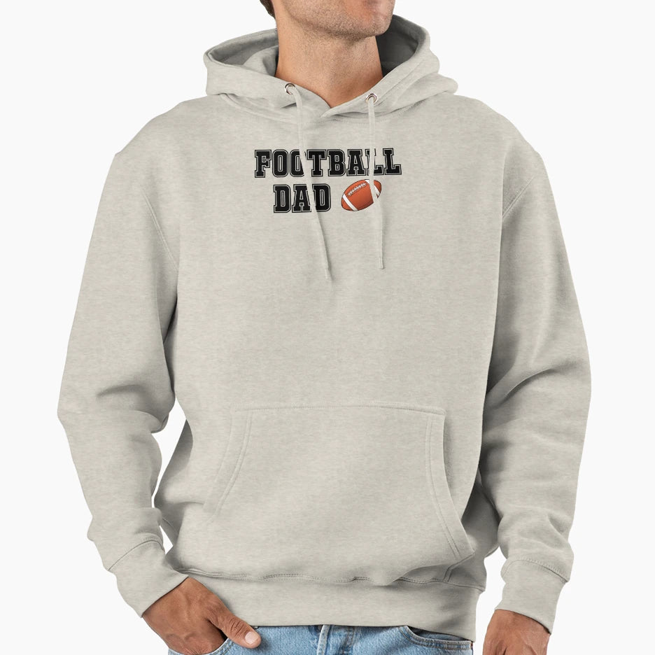 Football Dad Hoodie - Minimalist Print Unisex - T-Shirt, Sweatshirt, Hoodie