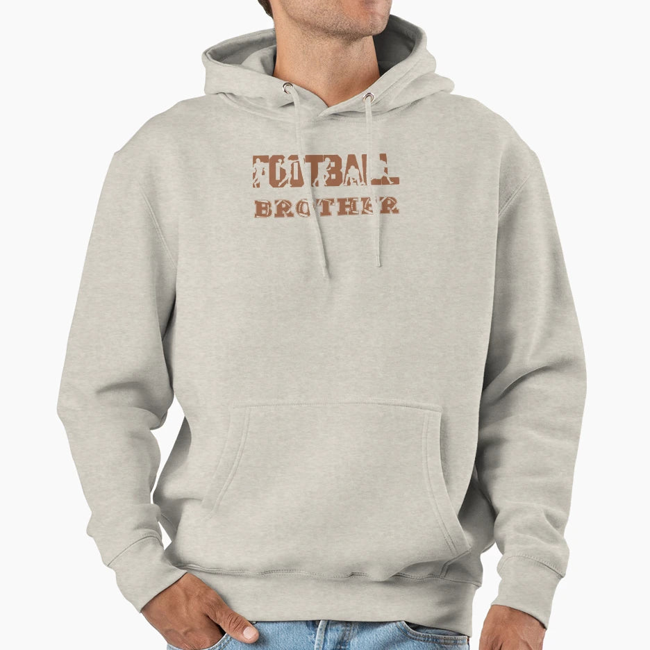 Football Brother Hoodie - Custom Art Print Men Women - T-Shirt, Sweatshirt, Hoodie