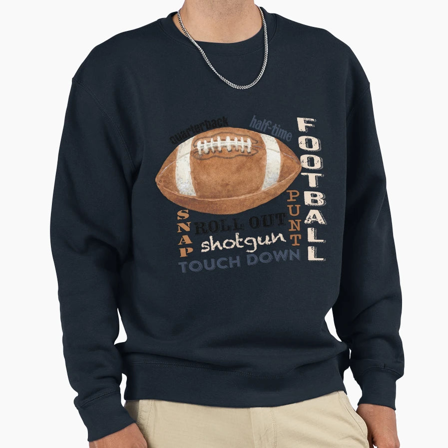 Football Art Sweatshirt - Novelty Apparel for Adults - T-Shirt, Sweatshirt, Hoodie