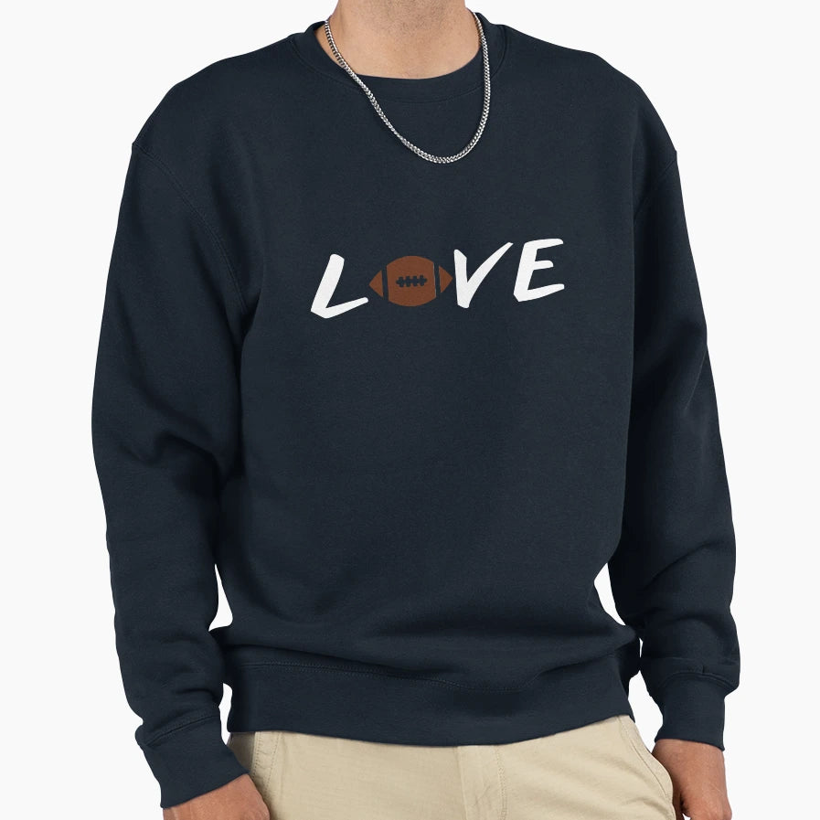 Love Football Sweatshirt - Unique Graphic Unisex - T-Shirt, Sweatshirt, Hoodie