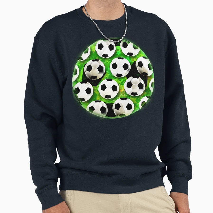 Soccer Ball Football Pattern Sweatshirt - Trendy Graphic Unisex - T-Shirt, Sweatshirt, Hoodie