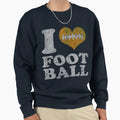 I Heart Football Sweatshirt - Casual Everyday Wear for Adults - T-Shirt, Sweatshirt, Hoodie