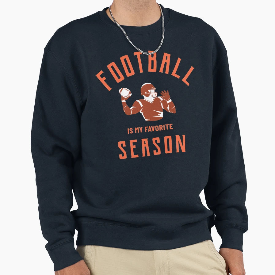 Football Is My Favorite Season Sweatshirt - Minimalist Print Unisex - T-Shirt, Sweatshirt, Hoodie