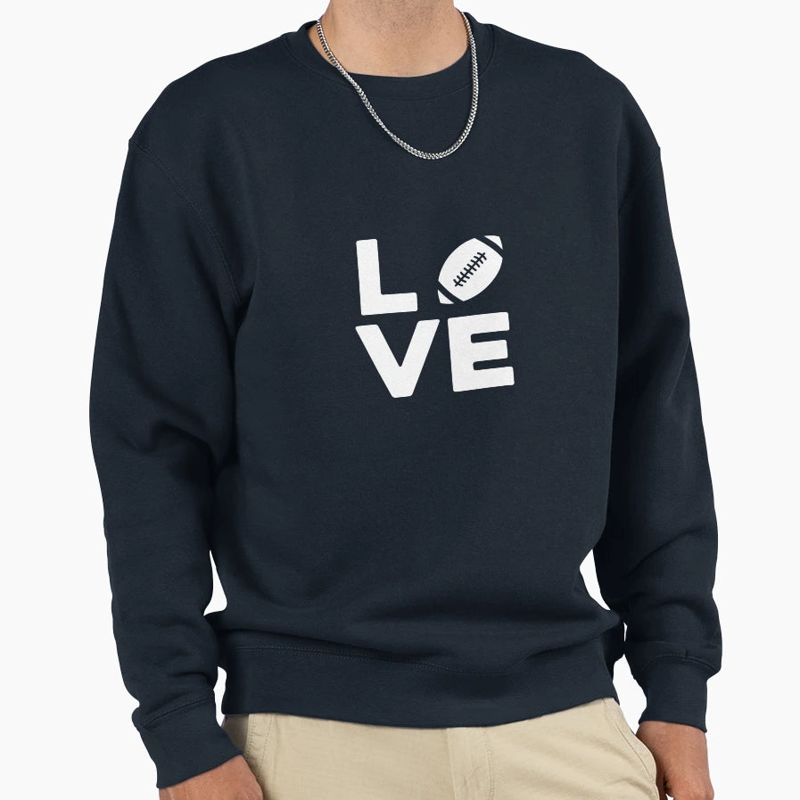 Love Football Sweatshirt - Aesthetic Graphic for Adults - T-Shirt, Sweatshirt, Hoodie