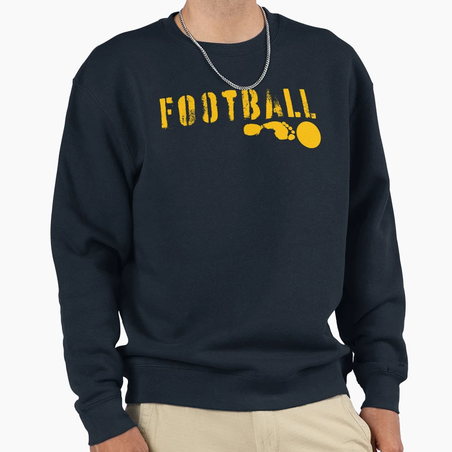 Football Foot And Ball Sweatshirt - Aesthetic Graphic Unisex - T-Shirt, Sweatshirt, Hoodie