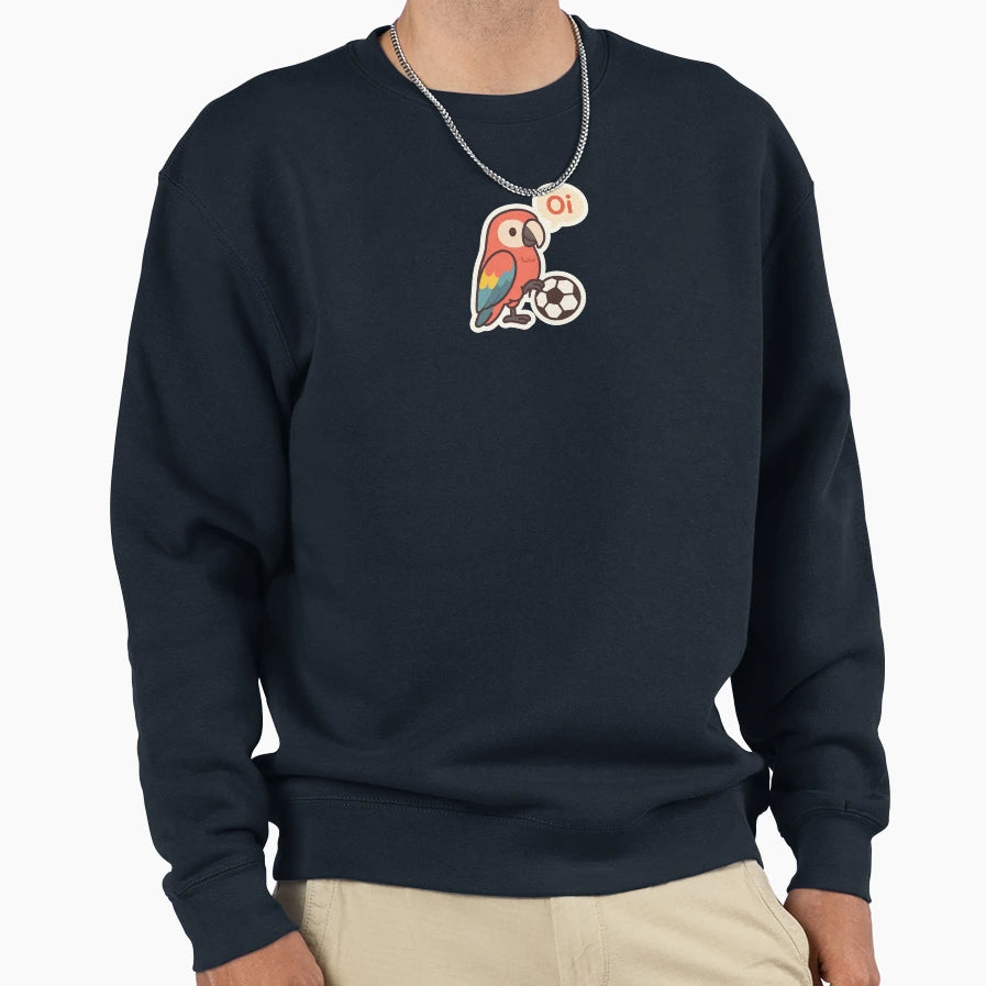 Oi Macaw Parrot Cartoon Sweatshirt - Aesthetic Graphic Men Women - T-Shirt, Sweatshirt, Hoodie