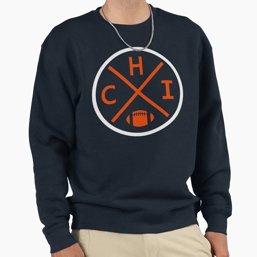Chicago Football Emblem Chi Sweatshirt - Graphic Print Men Women - T-Shirt, Sweatshirt, Hoodie
