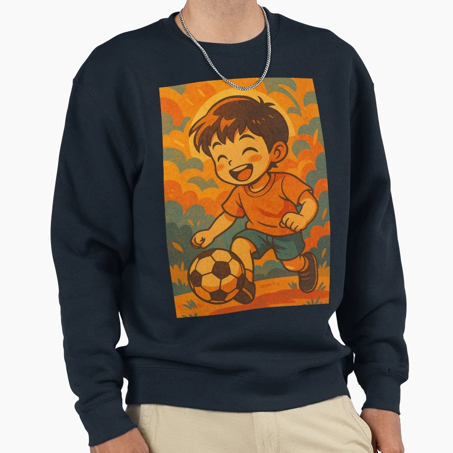 Child Soccer Sun Joy Sweatshirt - Streetwear Style Men Women - T-Shirt, Sweatshirt, Hoodie
