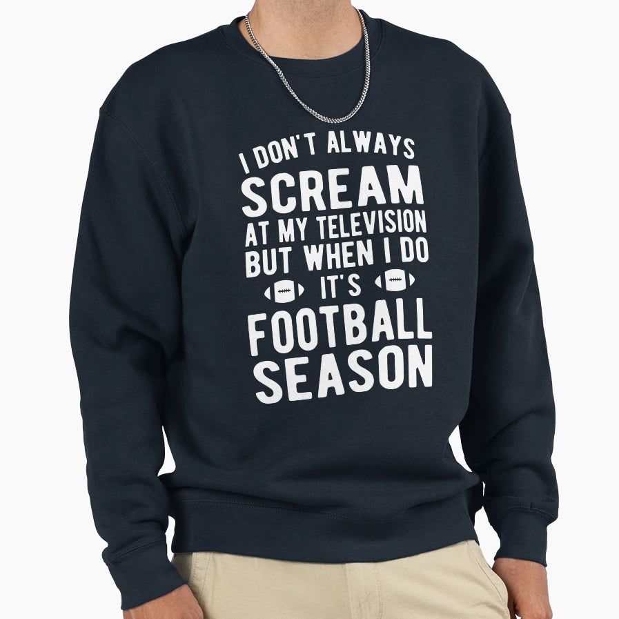 Football Season Sweatshirt - Minimalist Print for Adults - T-Shirt, Sweatshirt, Hoodie