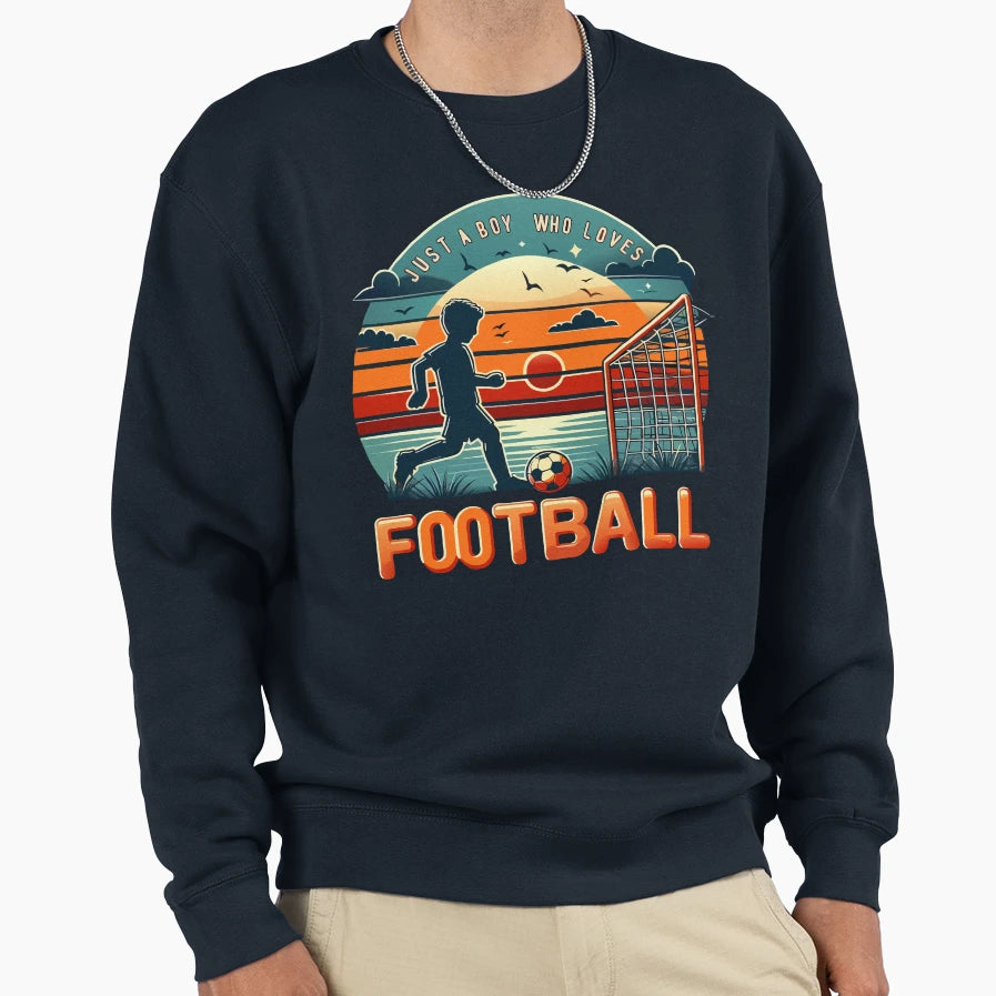 Just Who Loves Football Sweatshirt - Unique Graphic Unisex - T-Shirt, Sweatshirt, Hoodie
