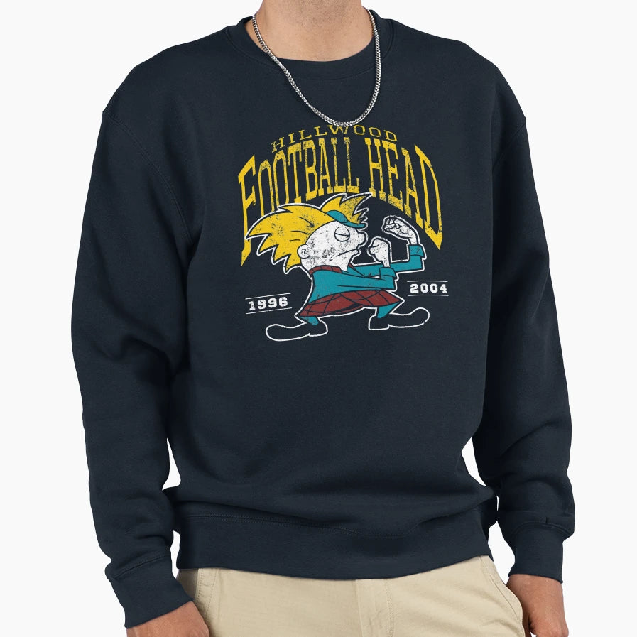 Football Head Sweatshirt - Novelty Apparel Men Women - T-Shirt, Sweatshirt, Hoodie