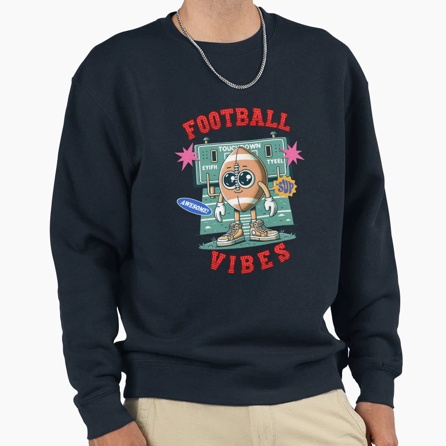 Football Vibe American Football Sweatshirt - Trendy Graphic Unisex - T-Shirt, Sweatshirt, Hoodie