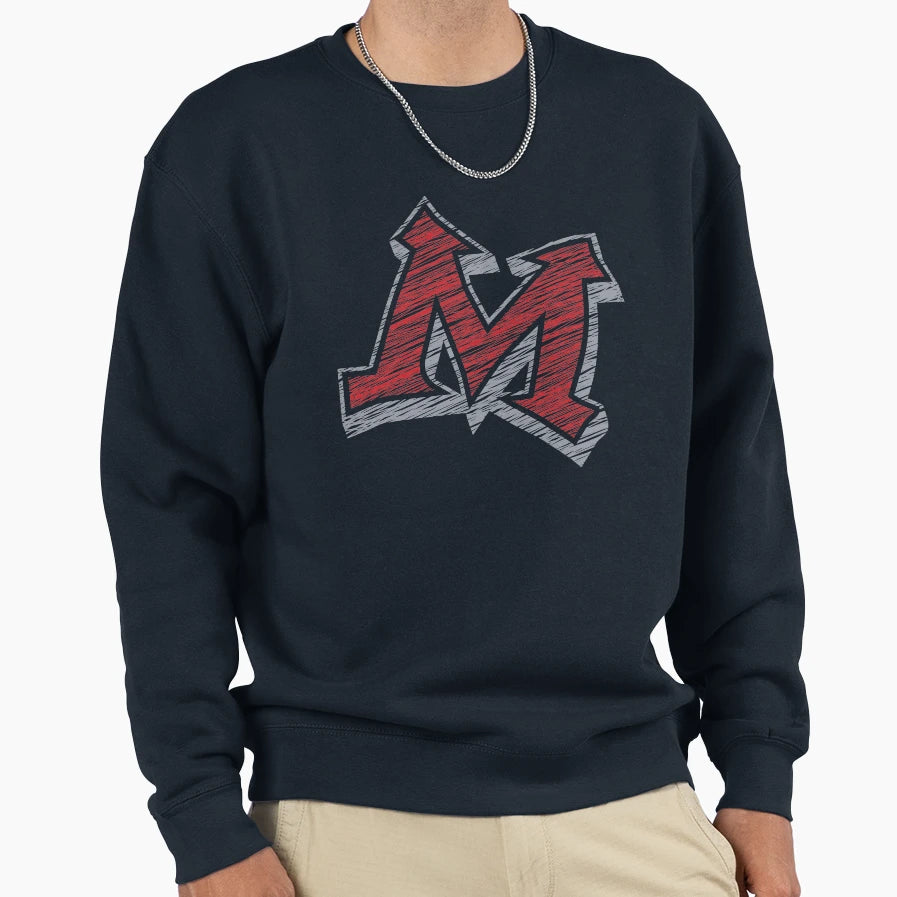 Miller M Red Grey Sweatshirt - Graphic Print Unisex - T-Shirt, Sweatshirt, Hoodie