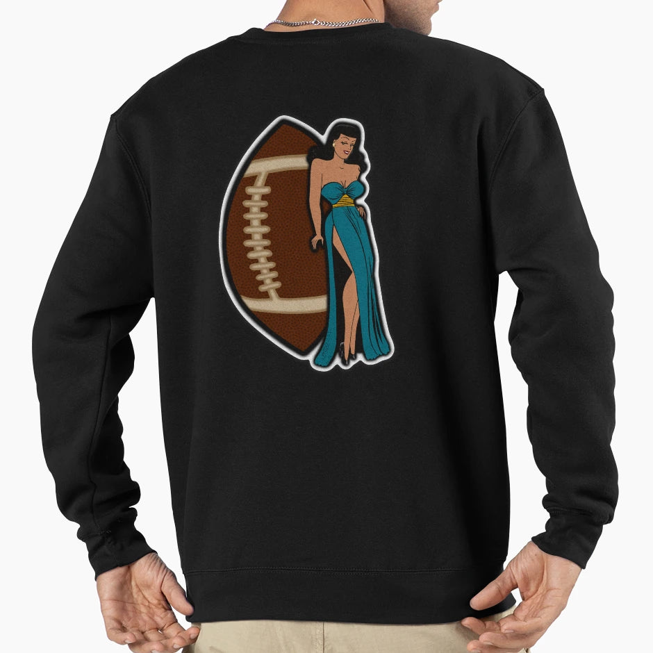 Jacksonville Football Babe Sweatshirt - Custom Art Print Unisex - T-Shirt, Sweatshirt, Hoodie