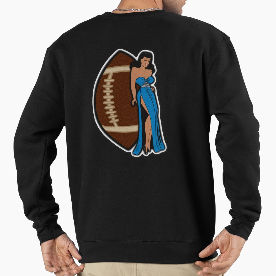 Detroit Football Babe Sweatshirt - Graphic Print Unisex - T-Shirt, Sweatshirt, Hoodie