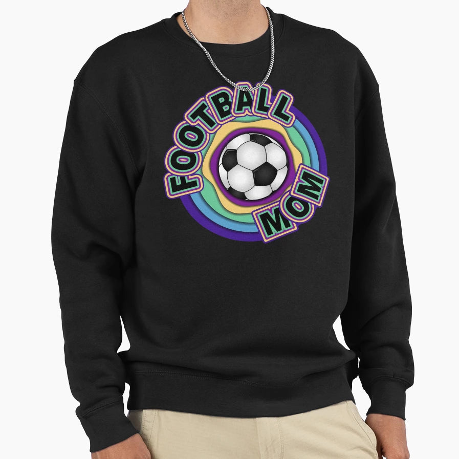 Football Mom Colorful Sweatshirt - Unique Graphic Men Women - T-Shirt, Sweatshirt, Hoodie