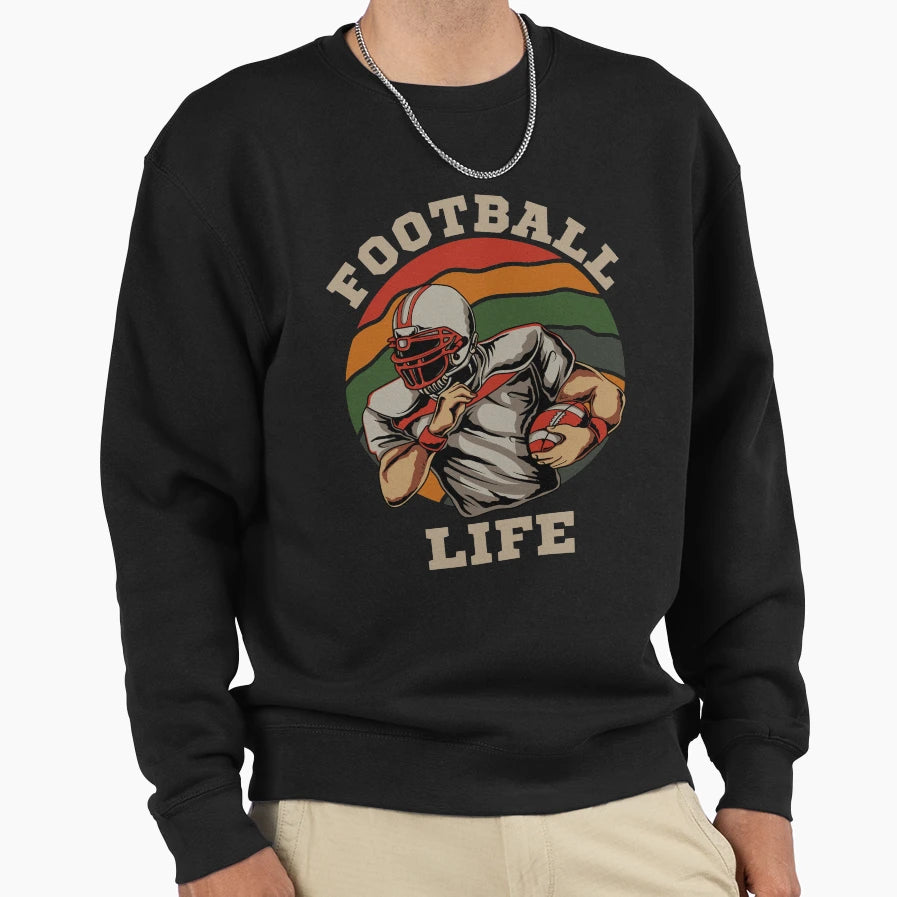 Football Life Sweatshirt - Custom Art Print Unisex - T-Shirt, Sweatshirt, Hoodie