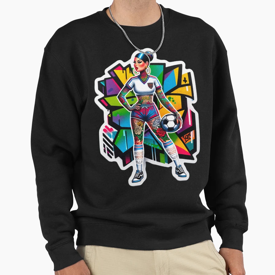 Soccer Player Sweatshirt - Streetwear Style Unisex - T-Shirt, Sweatshirt, Hoodie