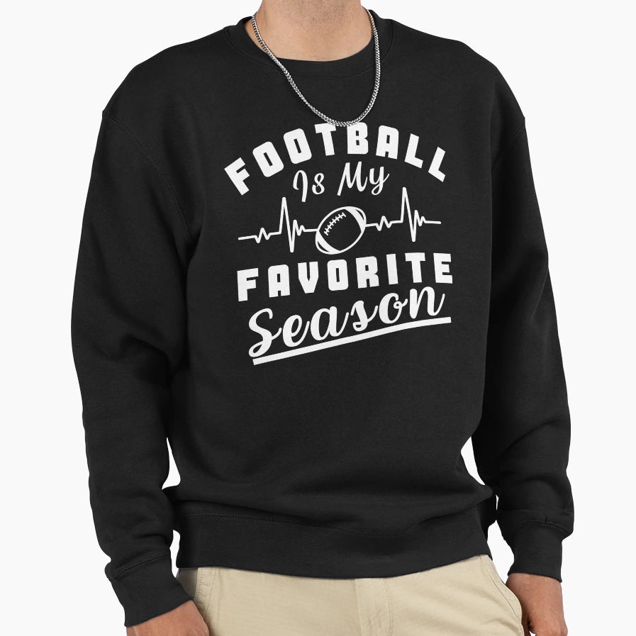 Football Is My Favorite Season Sweatshirt - Minimalist Print for Adults - T-Shirt, Sweatshirt, Hoodie