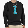 Letter Z Monogram Letter Art Cyan Sweatshirt - Streetwear Style Men Women - T-Shirt, Sweatshirt, Hoodie