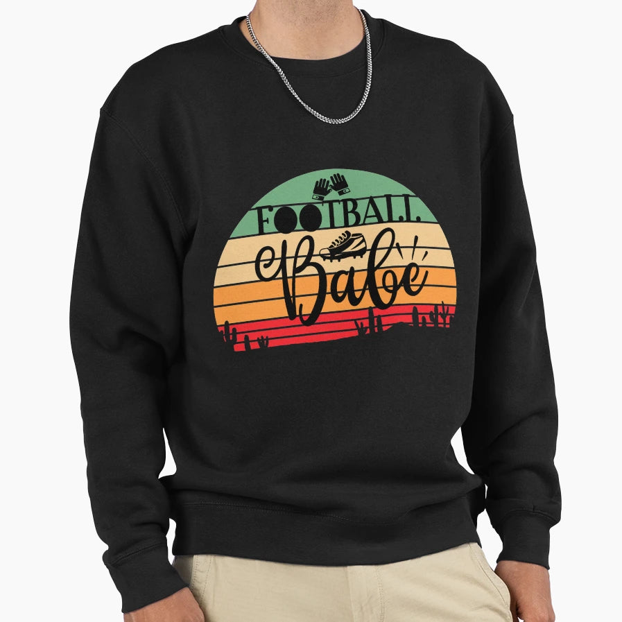Football Babe Funny Football Lovers T-Shirt - Aesthetic Graphic for Adults - T-Shirt, Sweatshirt, Hoodie