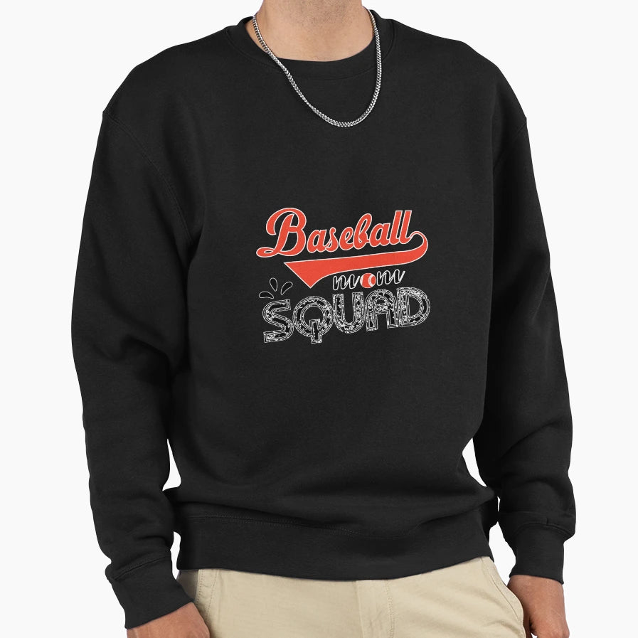 Baseball Mom Squad Gift Sweatshirt - Graphic Print for Adults - T-Shirt, Sweatshirt, Hoodie