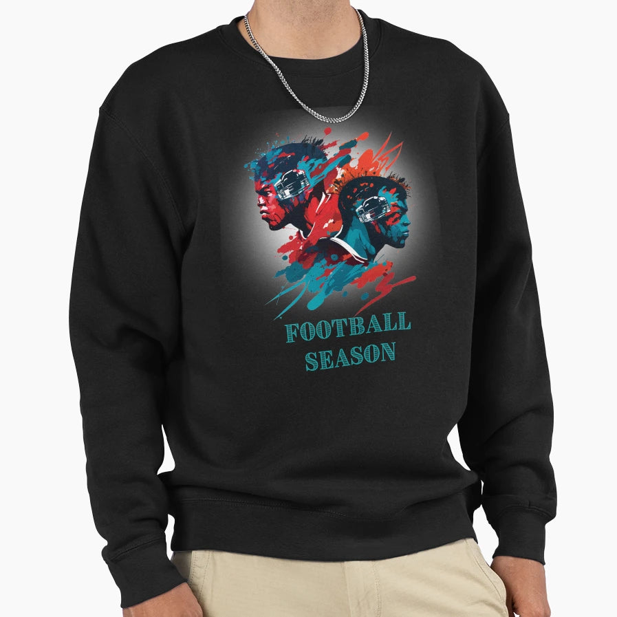 Football Season Sweatshirt - Trendy Graphic Men Women - T-Shirt, Sweatshirt, Hoodie