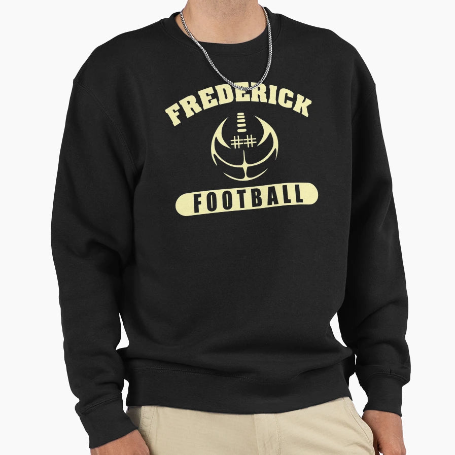 Frederick Warrior Football Sweatshirt - Minimalist Print for Adults - T-Shirt, Sweatshirt, Hoodie