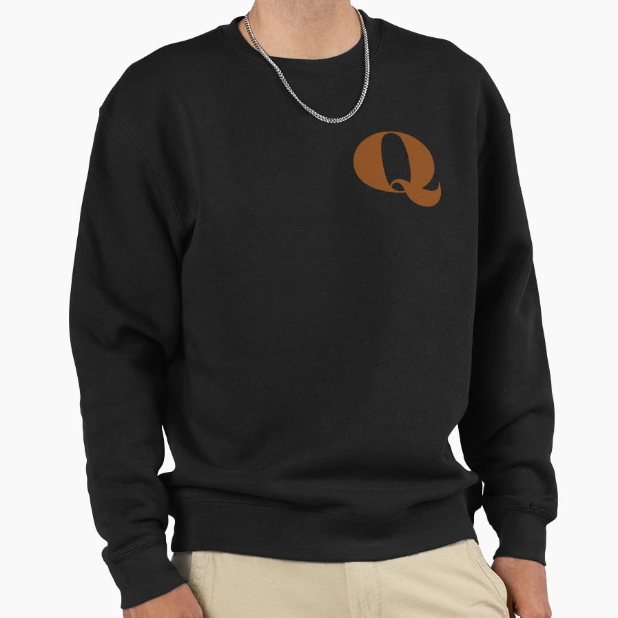 Letter Q Sweatshirt - Aesthetic Graphic for Adults - T-Shirt, Sweatshirt, Hoodie