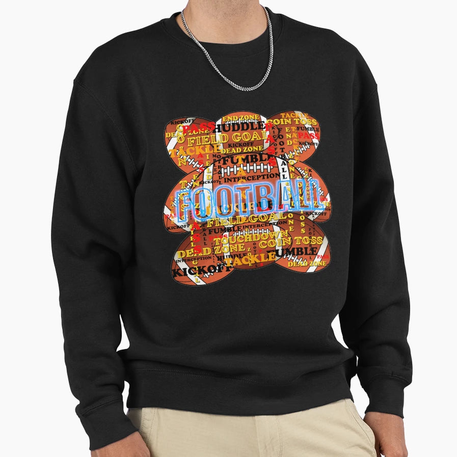 Football All Over T-Shirt - Aesthetic Graphic for Adults - T-Shirt, Sweatshirt, Hoodie