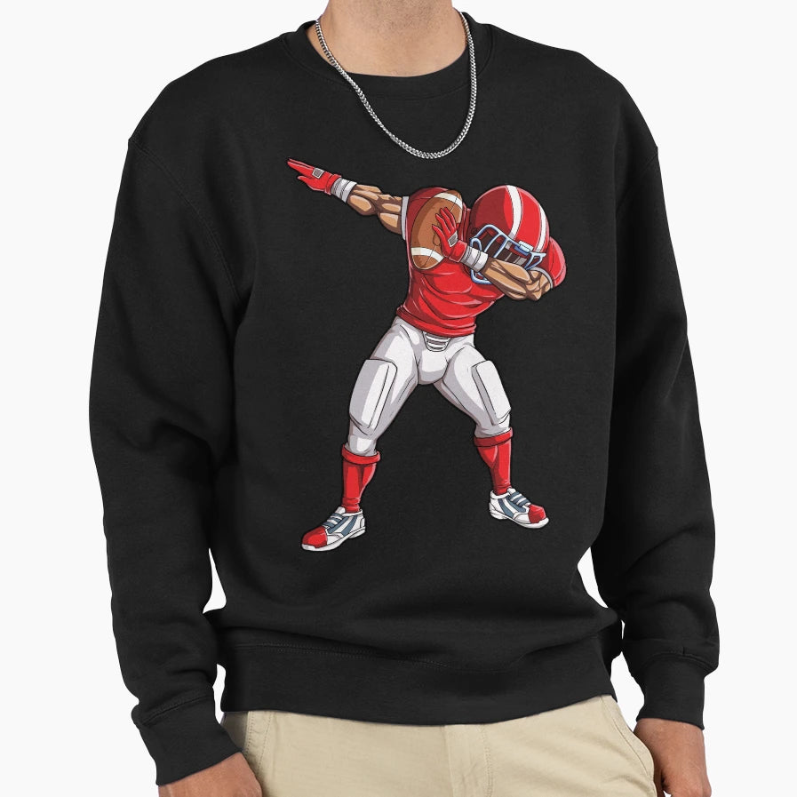 Dabbing Football Usa Flag Dab Dance T-Shirt - Minimalist Print Unisex - T-Shirt, Sweatshirt, Hoodie