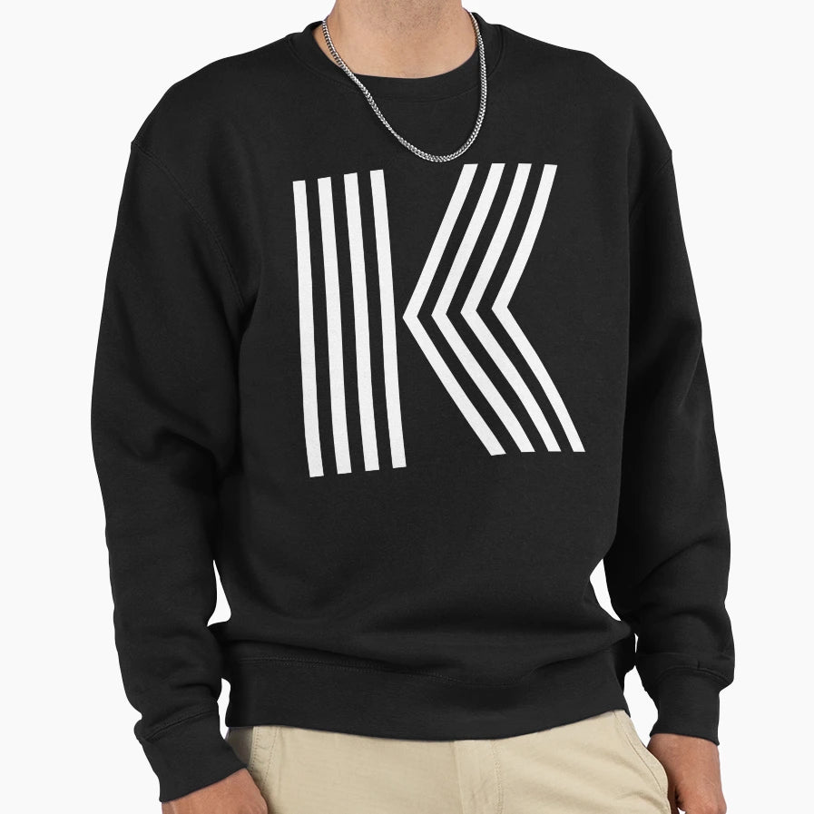 Alphabet K Uppercase Letter K Sweatshirt - Unique Graphic for Adults - T-Shirt, Sweatshirt, Hoodie