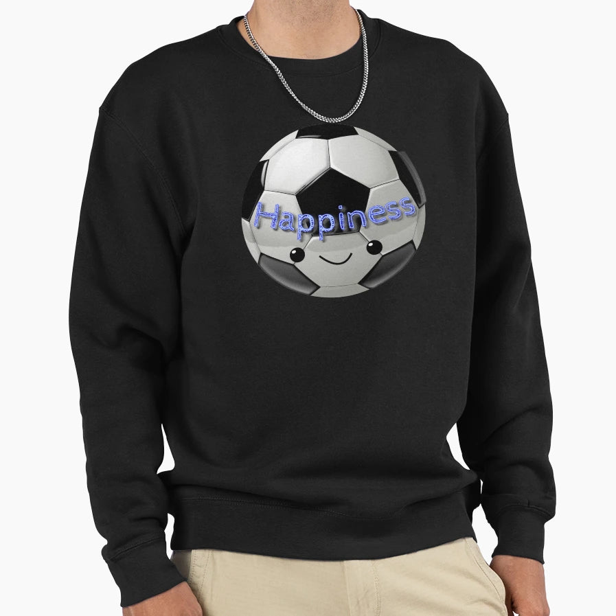 Happiness Football Soccer Sweatshirt - Custom Art Print for Adults - T-Shirt, Sweatshirt, Hoodie