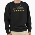 Five Stars Brother Best Bro World Sweatshirt - Minimalist Print Unisex - T-Shirt, Sweatshirt, Hoodie