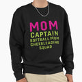 Mom Softball Cheerleading Sweatshirt - Casual Everyday Wear for Adults - T-Shirt, Sweatshirt, Hoodie